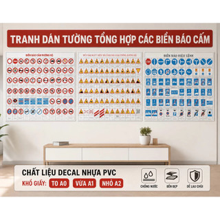 Decal Dán BIỂN BÁO GIAO THÔNG( Biển Cấm)_Cho Bé Học