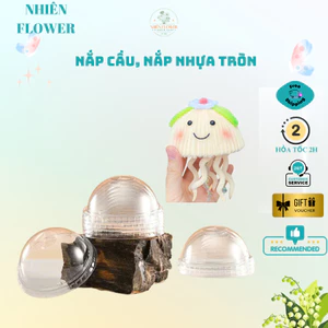 Nắp Cầu Nhựa Tròn Phụ Kiện Handmade DIY, Lồng Đèn Sứa Bằng Kẽm Nhung, Lồng Đèn Cá, Lồng Đèn Thỏ
