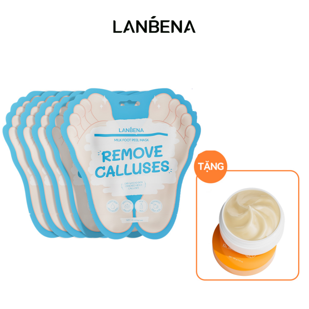 LANBENA MẶT NẠ CHÂN (40g) - GIÚP LỘT BONG DA CHẾT + MỜ VẾT CHAI SẠN​​  ​​DA GÀ BÓC CHỈ SAU 1 LẦN! FREESHIP TOÀN QUỐC Ski