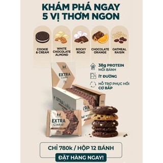 Bánh 𝐏𝐫𝐨𝐭𝐞𝐢𝐧 Xtra 𝐂𝐨𝐨𝐤𝐢𝐞 Myprotein - 38g protein / bánh - Hộp 12 bánh