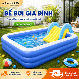 Bể bơi phao tròn nhiều tầng 1m8 chịu lực cao cấp, đáy chống trượt, cho bé yêu, Mùa hè sôi động, Giao hàng nhanh