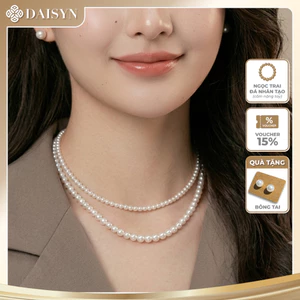 N420 choker vòng cổ hạt Trai, dây chuyền hạt ngọc trai nhân tạo đá dây chuyền mang áo dài 2 sợi nhiều kiểu