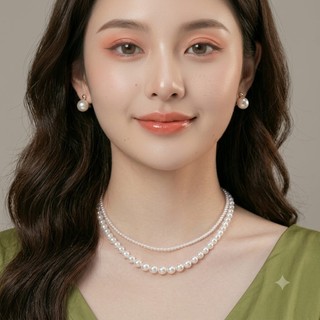 [DAISYN ] N420 choker vòng cổ hạt Trai, dây chuyền hạt ngọc trai nhân tạo đá dây chuyền mang áo dài 2 sợi nhiều kiểu