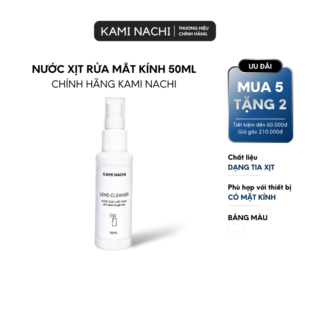 Nước xịt rửa mắt kính chuyên dụng KAMI NACHI 50ml