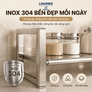 LOADNIX Kệ Gầm Bếp Bồn Rửa inox Chiều dài có thể điều chỉnh từ 53-88cm Kệ Để Đồ Nhà Bếp Đa Năng