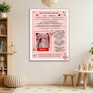 TRANH THÔI MIÊN TIỀM THỨC TÍCH CỰC Cho Bé CÓ ẢNH(NHẮN TIN SHOP ẢNH+TÊN BÉ) DECAL DÁN TƯỜNG