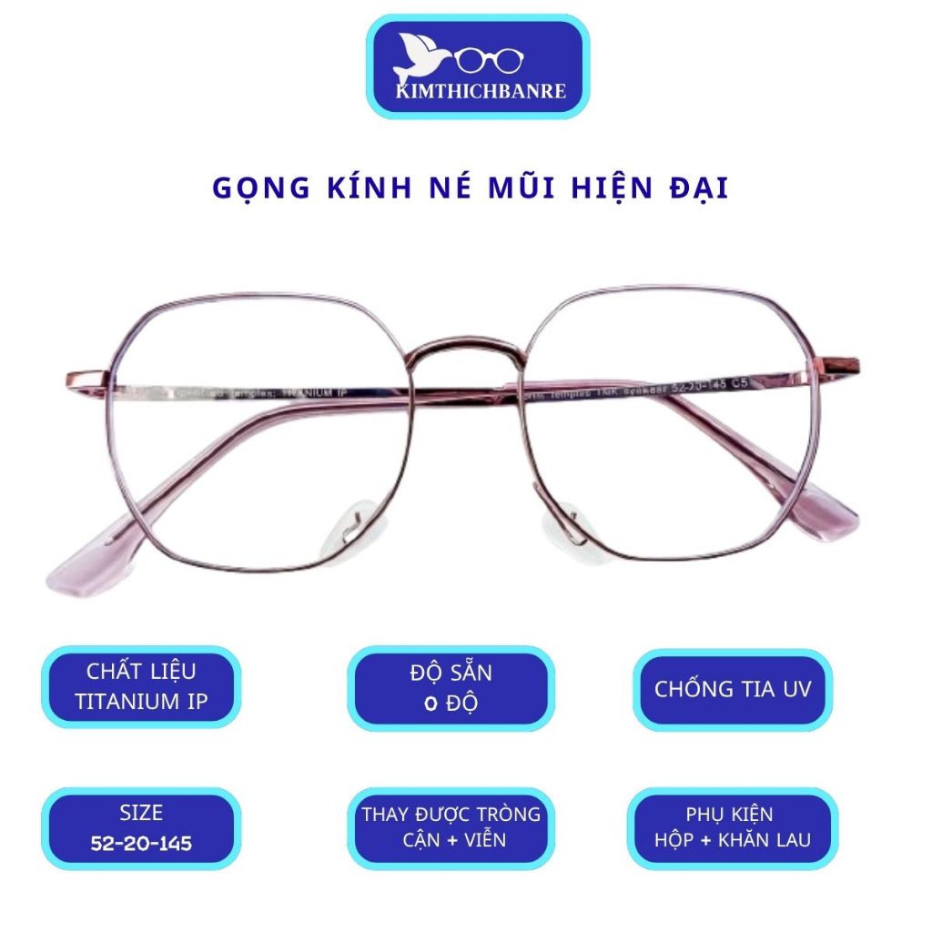 Gọng kính né mũi model ML9100 dáng vuông đa giác