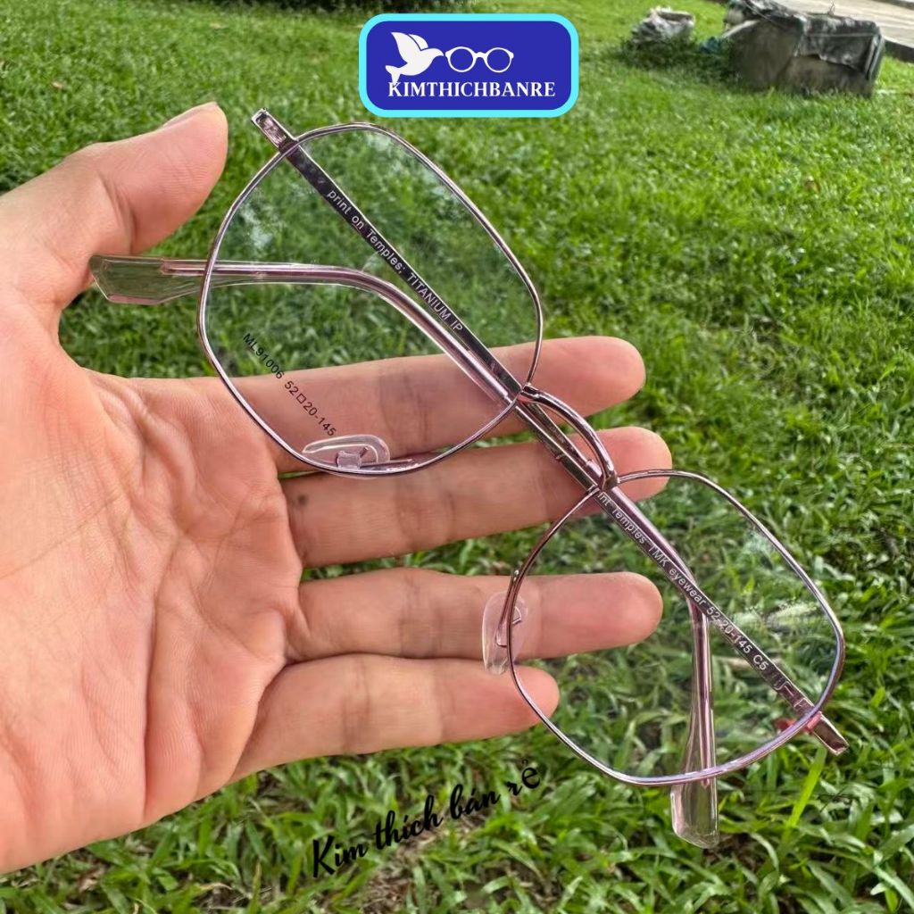 Gọng kính né mũi model ML9100 dáng vuông đa giác