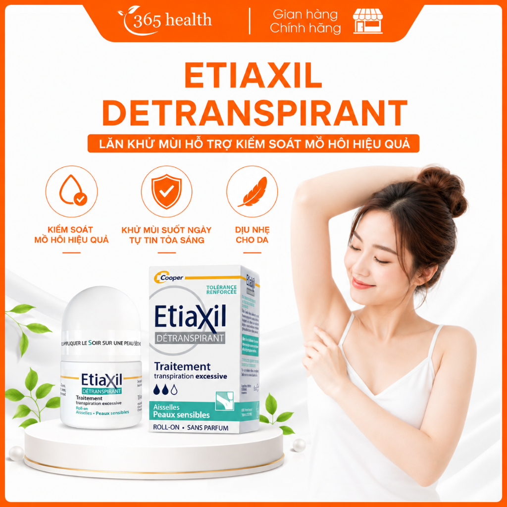 Lăn Khử Mùi Etiaxil Detranspirant 15ml Ngăn Mồ Hôi Chuyên Sâu