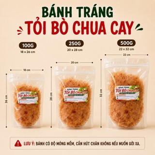 Bánh Tráng TỎI BÒ CHUA CAY Mềm Thơm Đậm Vị - Ăn Vặt Ngon Lắc Lư