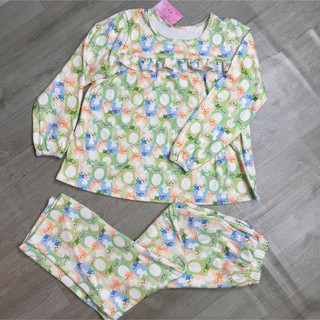 [MS03]Bộ Thun Tăm nữ , đồ bộ nữ dáng babydoll Phối Viền Bèo Trước Ngực Tay Dài Quần Quần Dáng Baggy In Hoạ Tiết Dễ Thươn