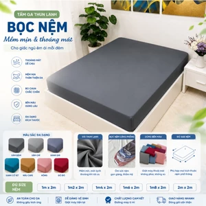 Ga lẻ (ra lẻ) bo chun trải cho nệm thun lạnh Kinh Đô Bedding, thun silk đủ size (1.2m, 1.4m, 1.6m, 1.8m)