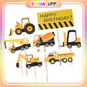 Bịch 10 Set Cắm Giấy Biển Báo Giao Thông - Phụ Kiện Bánh Sinh Nhật, Bánh Kem DUHA 078