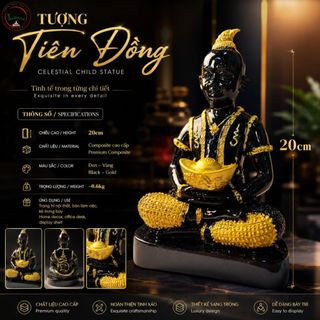 Tượng Trang Trí Tiên Đồng Để Bàn Làm Việc Mẫu Tiểu Cảnh Decor Không Gian Sống nhẹ nhàng