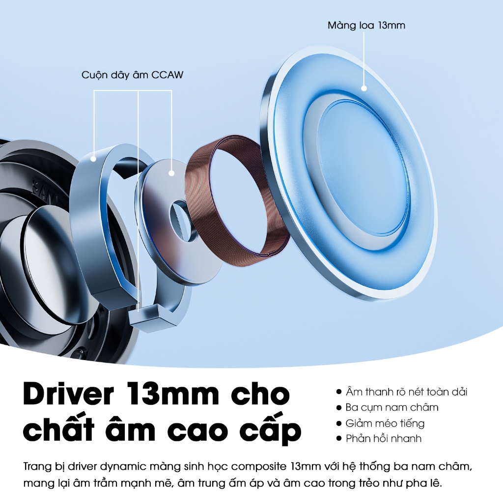 Tai Nghe True Wireless SoundPEATS Air6 HS Hires Audio | Driver Sinh Học 3 Lõi Bảo Vệ Tai | N-Reduce 2.0 | Bluetooth 6.0 | BigBuy360 - bigbuy360.vn