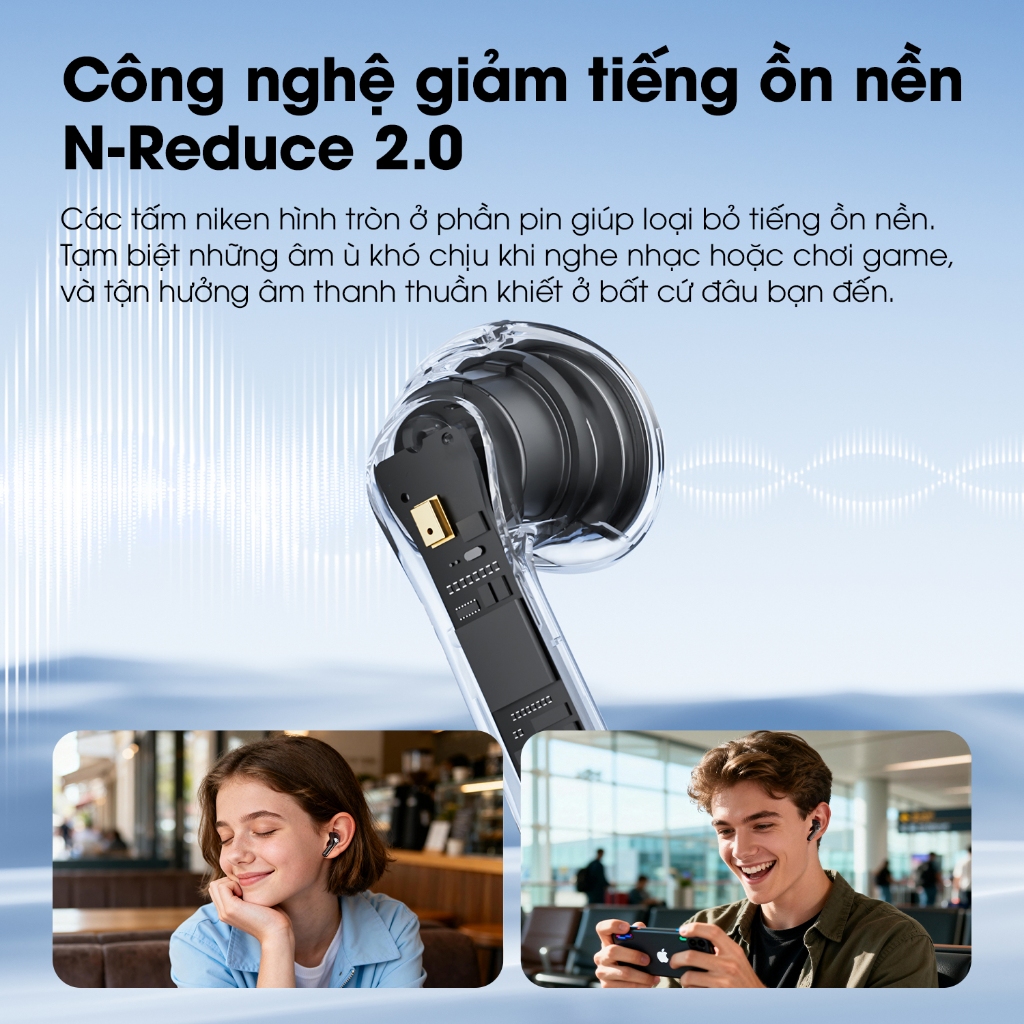 Tai Nghe True Wireless SoundPEATS Air6 HS Hires Audio | Driver Sinh Học 3 Lõi Bảo Vệ Tai | N-Reduce 2.0 | Bluetooth 6.0 | BigBuy360 - bigbuy360.vn