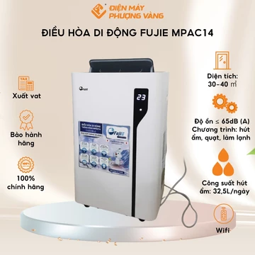 Điều hòa di động FujiE MPAC14, máy lạnh di động 14000BTU hút ẩm, quạt, làm lạnh, kết nối wifi, BH 2 năm