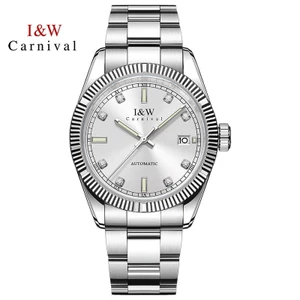 Đồng Hồ Nam Chính Hãng I&W Carnival 786G-T1 Full Box Chống Nước Kính Sapphire (Máy Cơ Tự Động)
