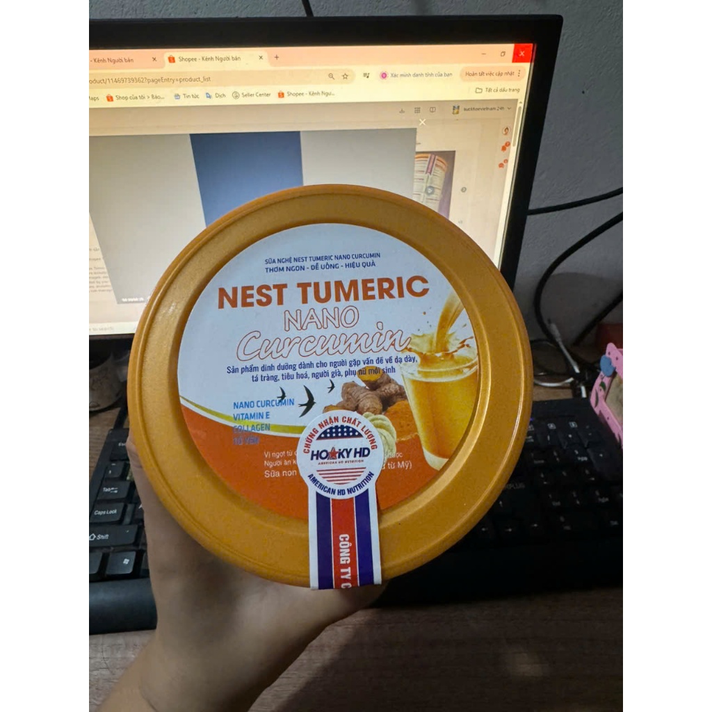 [H900g tặng bình lắc sữa]Sữa nghệ Yến Nest Tumeric Nano curcumin tốt cho dạ dày, đại tràng , đẹp da , ngăn ung thư