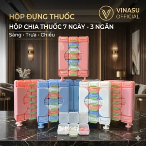 Hộp chia thuốc 7 ngày, hộp đựng thuốc 3 NGĂN SÁNG -TRƯA -CHIỀU, MẪU MỚI