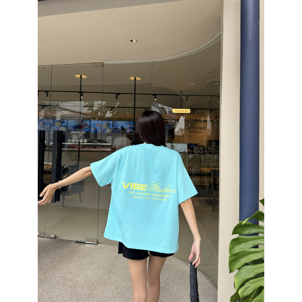 Áo Thun Local Brand VIBESTU " Logo Vibestu ART&GRAPHIC " Áo Thun Boxy Form Rộng å 250Gsm Cotton