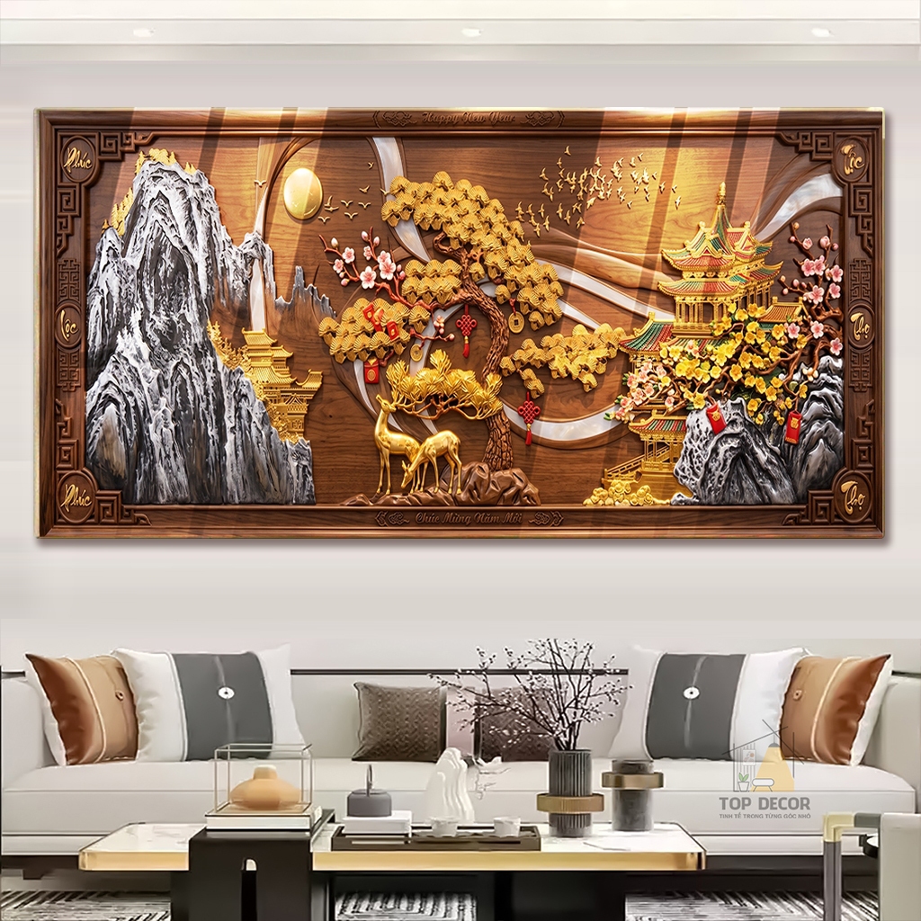 Tranh Tráng Gương Phẳng 5D - Mã Đáo Thành Công Tranh Treo Decor - Quà Tặng Tân Gia, Trang Trí Cao Cấp
