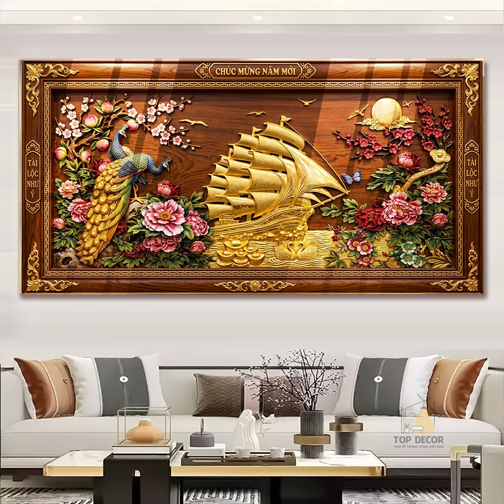 Tranh Tráng Gương Phẳng 5D - Mã Đáo Thành Công Tranh Treo Decor - Quà Tặng Tân Gia, Trang Trí Cao Cấp