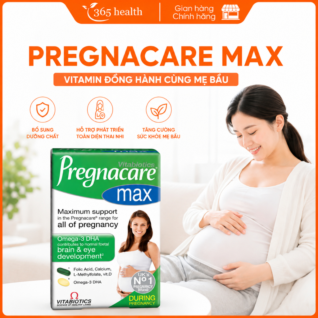 Vitamin tổng hợp cho bà bầu Pregnacare max hộp 84 viên