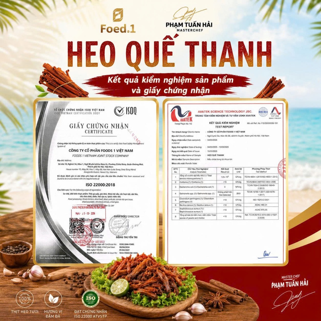Heo Quế Thanh xuyên tiêu Chef Hải thịt bò mông tươi 100%  - Masterchef Phạm Tuấn Hải