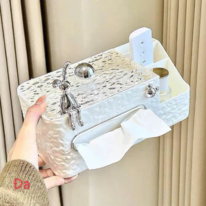 HỘP ĐỰNG GIẤY TẶNG KÈM THỎ DỄ THƯƠNG – HỘP GIẤY DECOR ĐỂ BÀN