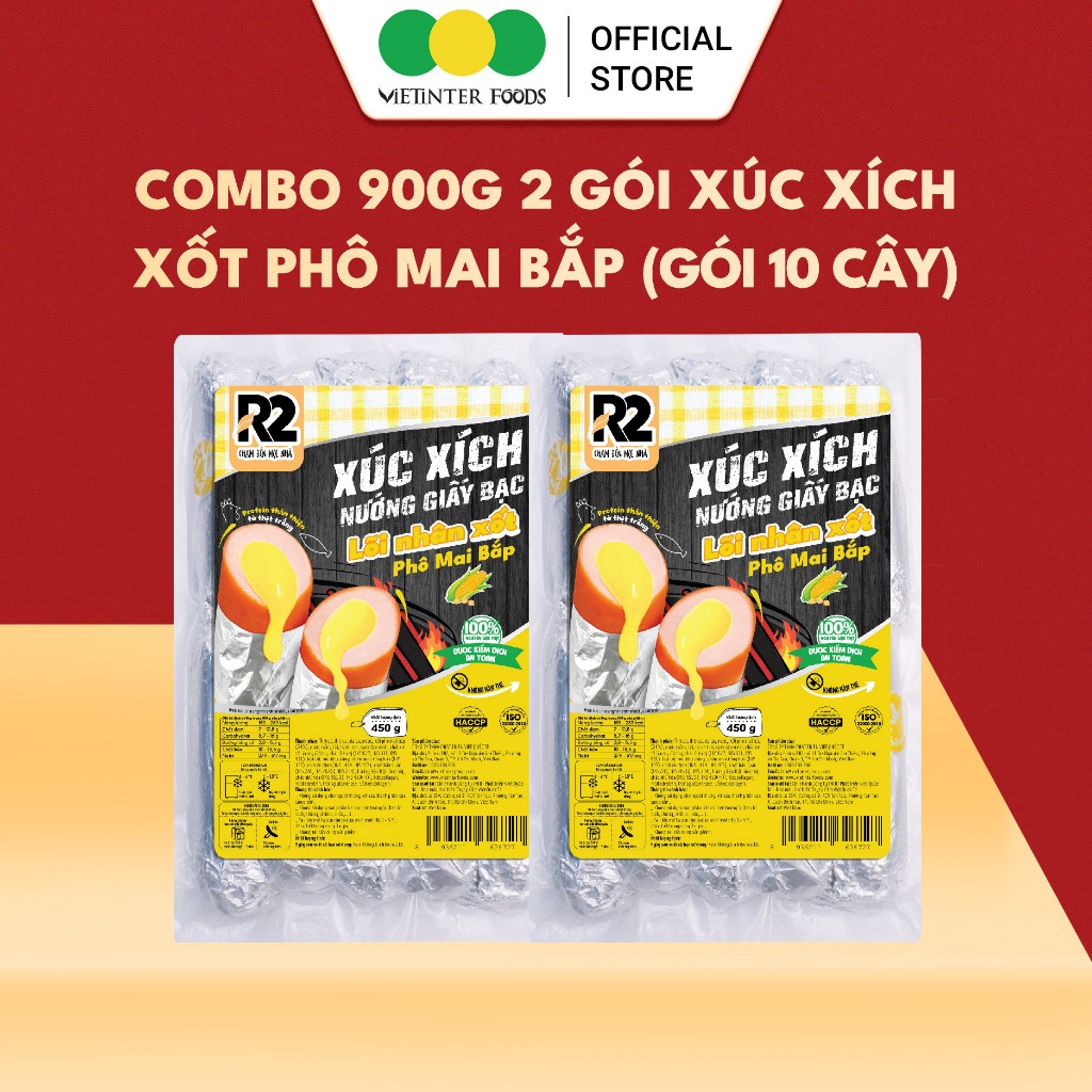 Xúc Xích Giấy Bạc Phô Mai Bắp R2 Vietinter Foods