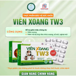 Bộ đôi viên xoang TW3+ xịt xoang ixoang hỗ trợ viêm xoang, viêm mũi dị ứng