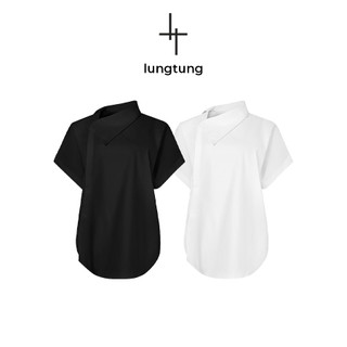 Áo Sơ Mi Lệch Kaki Thun Lungtungstudio Crossed Shirt - LTSM01