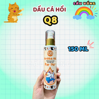 [Hỏa Tốc] Dầu cá hồi Q8 cho chó mèo - Chai 150ml