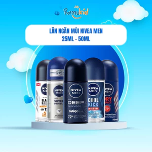 Lăn Ngăn Mùi NIVEA MEN 25ml/ 50ml - khử mùi, ngăn tiết mồ hôi, khô thoáng đến 72h
