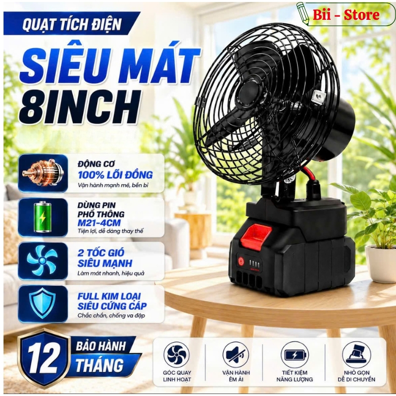 Thẻ bảo hành sản phẩm khi mua quạt tích điện