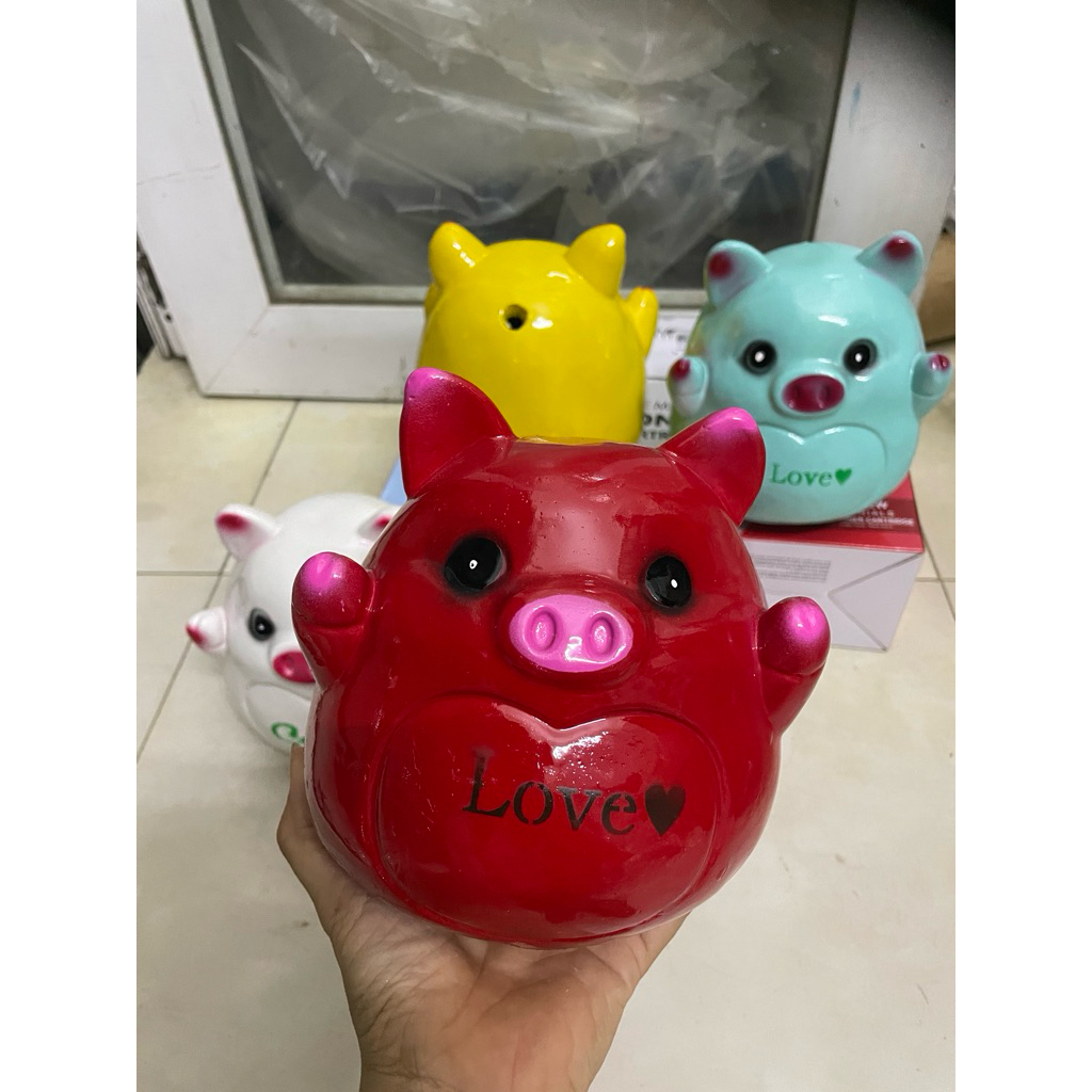 Heo đất tiết kiệm mẫu Heo Xinh -Cute Love siêu đáng yêu