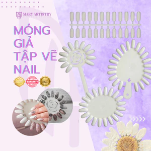 Vỉ Móng Giả Mẫu Mary Artistry Trưng Bày, Tập Vẽ Mẫu Nail, Móng Gài Sổ Mẫu - Nhiều Mẫu, Chuyên Nghiệp