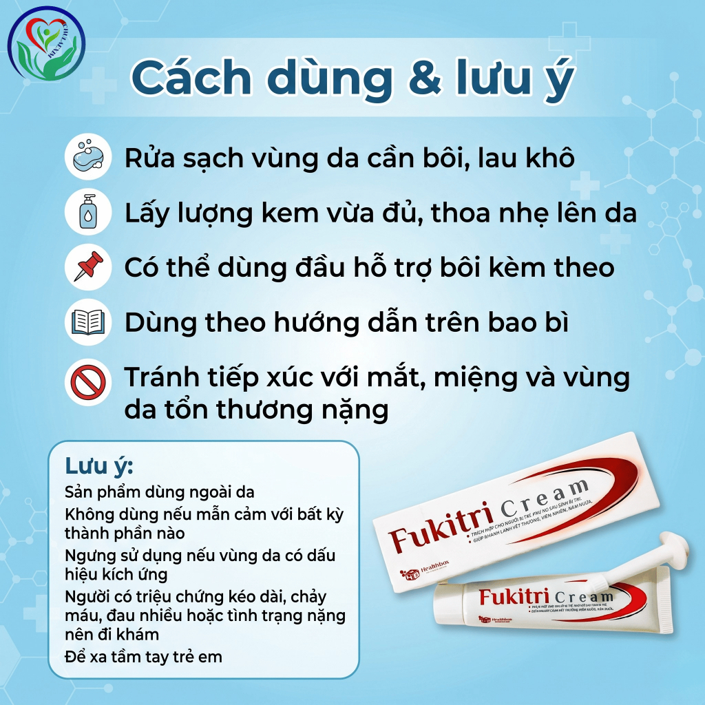 Fukitri Cream 20g kem bôi hỗ trợ trĩ, làm dịu rát da và nứt nẻ vùng hậu môn
