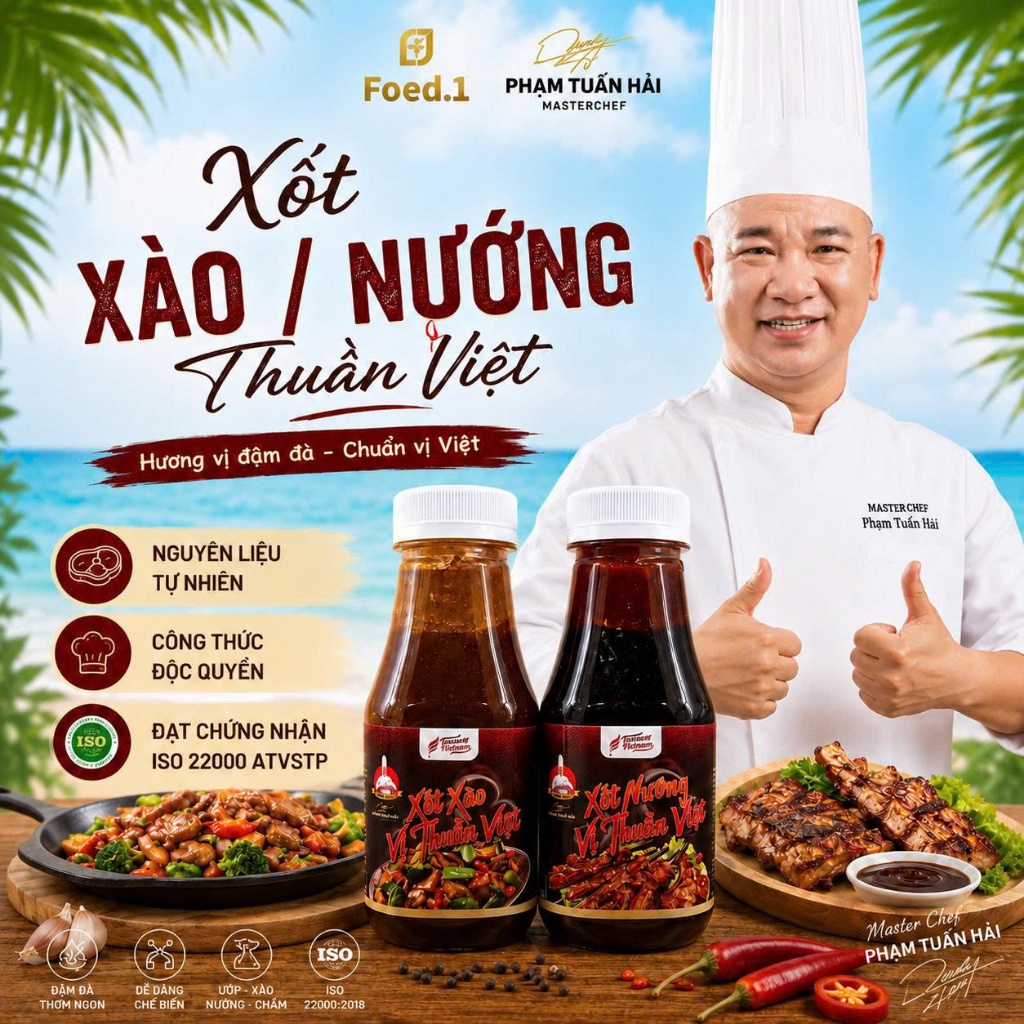 XỐT NƯỚNG & XỐT XÀO THUẦN VIỆT CHEF HẢI – GIA VỊ ĐẬM ĐÀ, CHUẨN VỊ NHÀ HÀNG