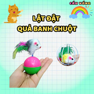 Đồ chơi lật đật chuột/ quả banh chuột lăn cho mèo