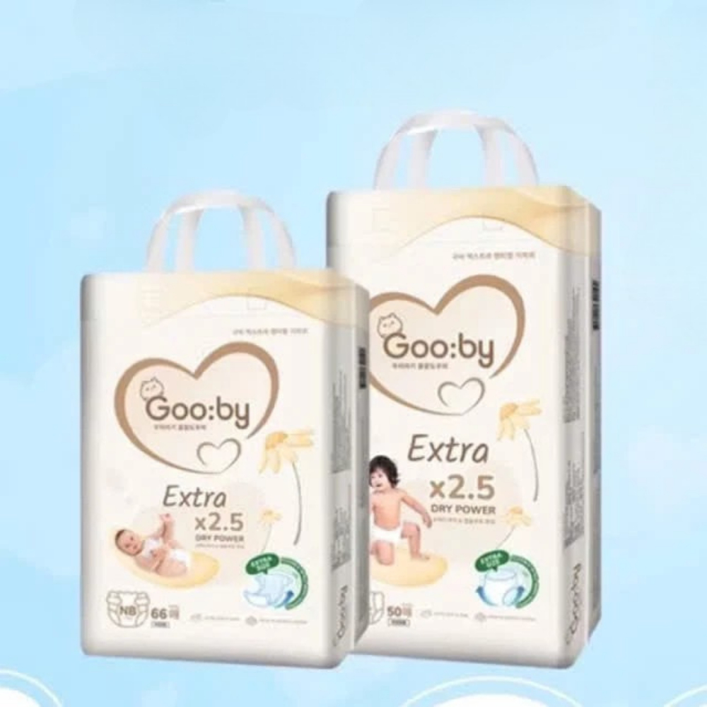 Tã bỉm Gooby Premium dán và quần đủ size NB-XXL siêu mỏng thấm hút nhanh chống hăm cho bé