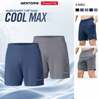 Quần Short Thể Thao Nam MENTORIS Vải Coolmax Co Giãn 4 Chiều, Siêu Thoáng Khí,Form Regular Fit MSR02
