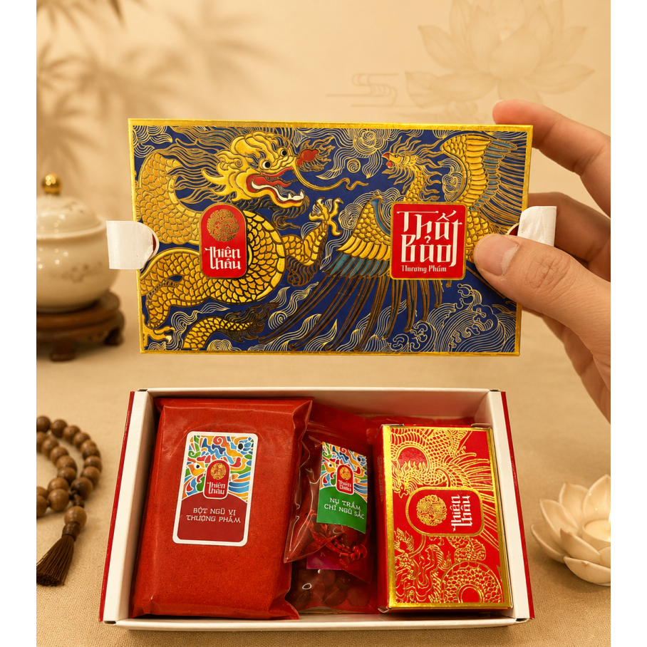 BỘ THẤT BẢO THIÊN CHÂU VÀNG, BẠC THẬT - ĐÁ CÓ GIẤY CHỨNG NHẬN