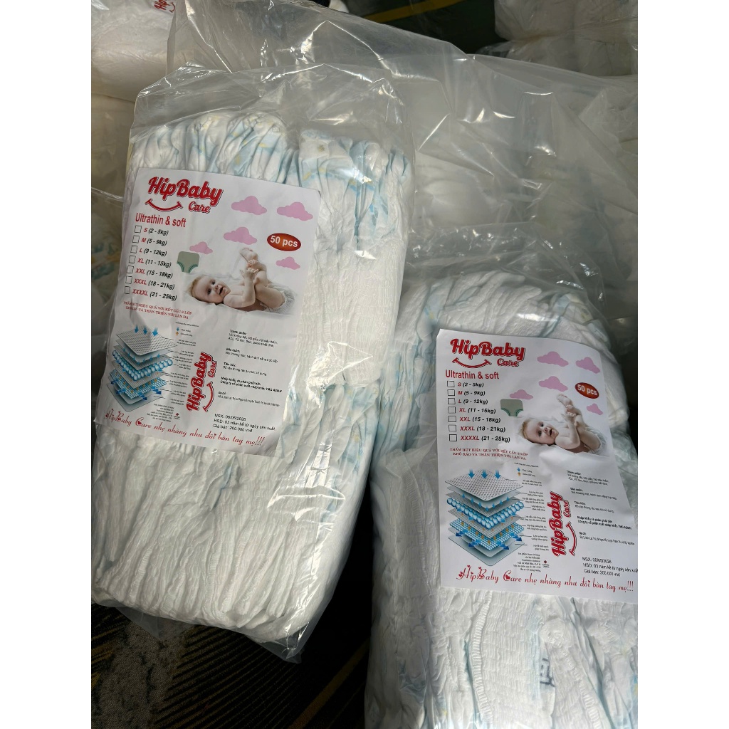 [Combo 100 miếng] Bỉm Quần Hipbaby Care Form Xuông Mềm Mỏng, Thấm Hút Tốt Đủ Size S-3XL bỉm giao họa tiết ngẫu nhiên