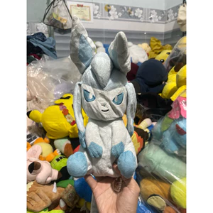 Gấu 2hand thú bông Pokemon Glaceon hệ Băng với màu xanh dương nhạt và trắng đặc trưng.