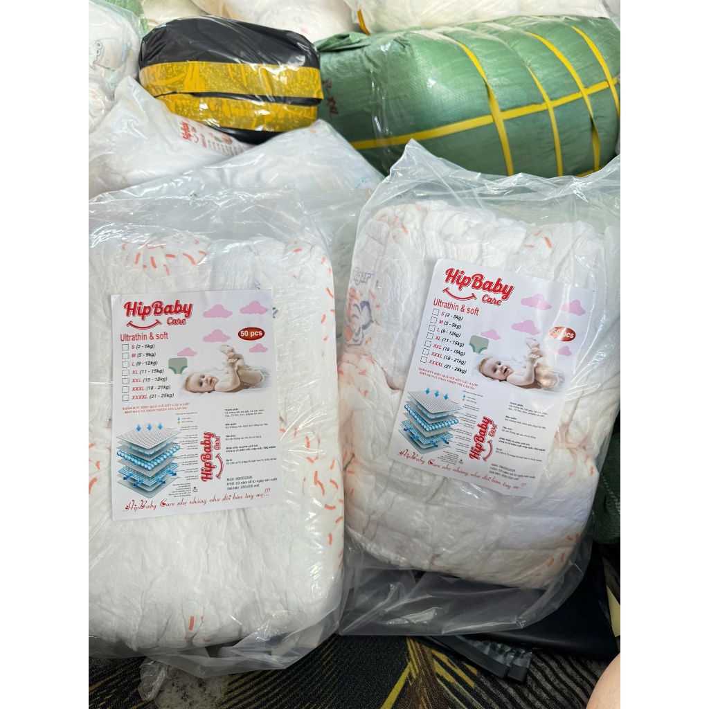 [Combo 100 miếng] Bỉm Quần Hipbaby Care Form Xuông Mềm Mỏng, Thấm Hút Tốt Đủ Size S-3XL bỉm giao họa tiết ngẫu nhiên