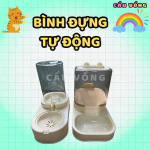 Bình đựng thức ăn, bình đựng nước uống hình tai mèo trong suốt