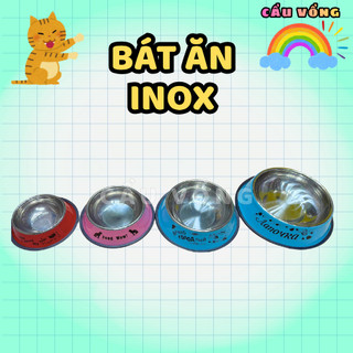 Bát inox đựng thức ăn cho chó mèo