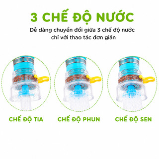 2 Bộ Vòi Lọc Nước Tăng Áp Rửa Bát Xoay 360 Độ GD15 - Đầu Vòi Nước Có Bộ Lọc Rửa Chén Đĩa